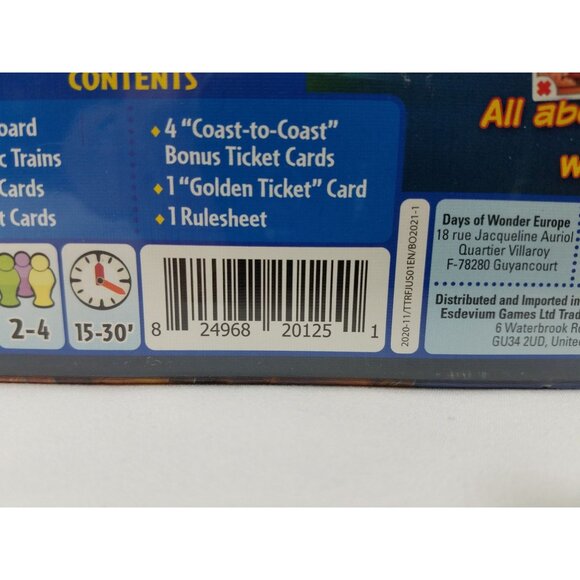 Days of Wonder Ticket to Ride First Journey New In Box Alan R. Moon 2020 - Picture 9 of 14